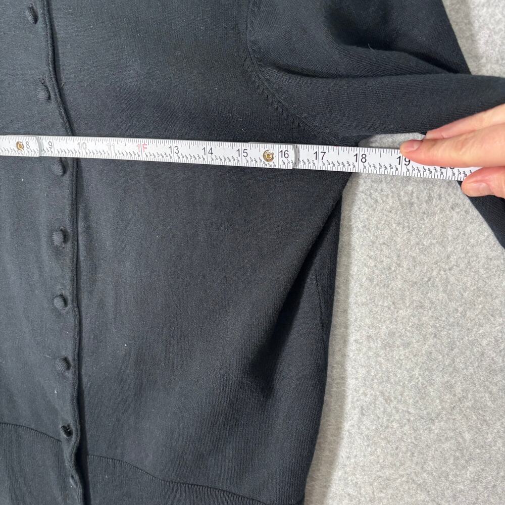 Grace Elements Cardigan Large Black Button Thin B… - image 7